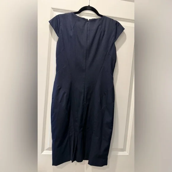 Warehouse Dark Blue Cap Sleeve Mini Dress - Picture 4 of 4